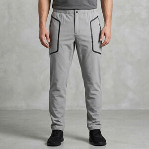 Paskho Men's Technical Travel Pants Grey Gorpcore Lightweight XL